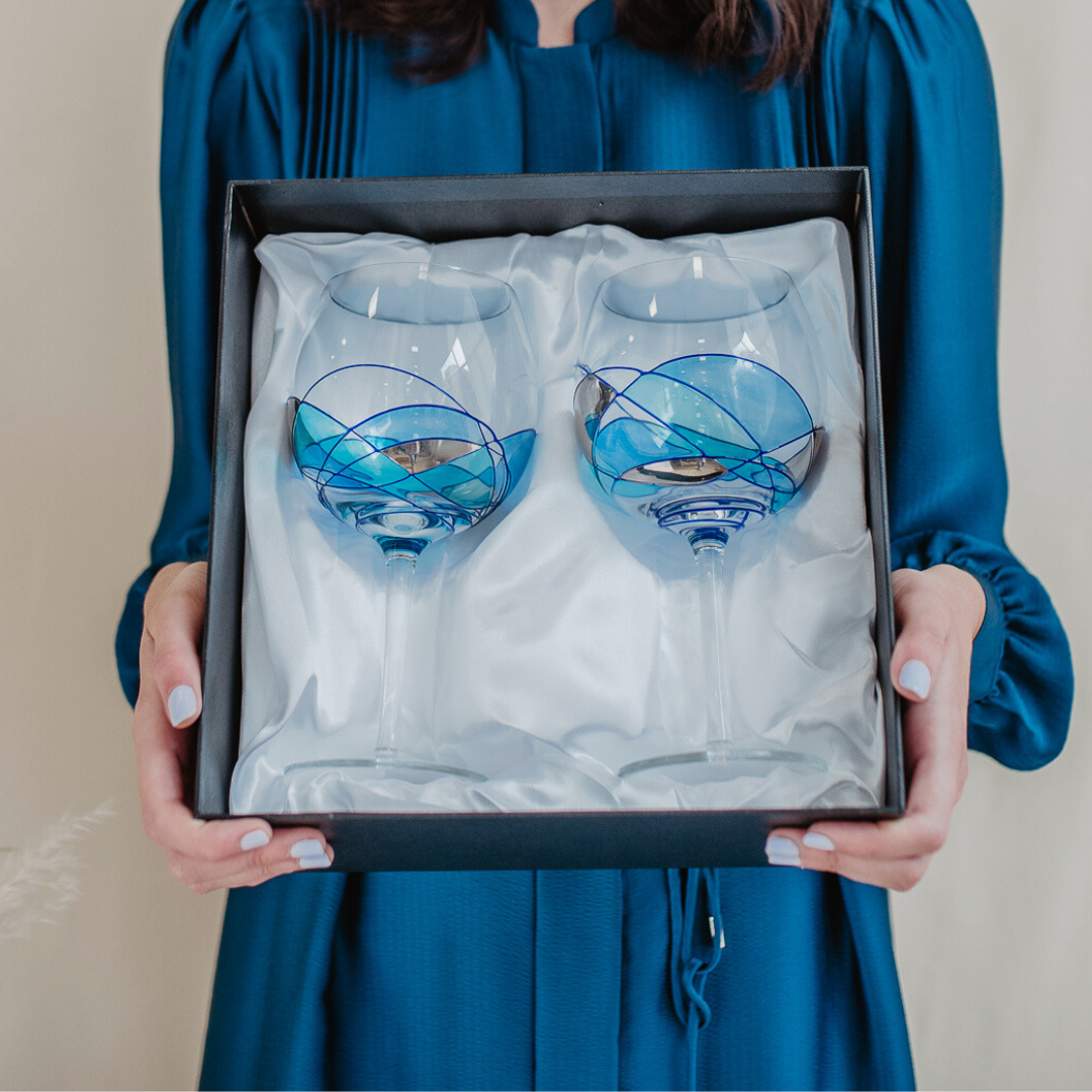 'Nativity' Balloon Wine Glasses