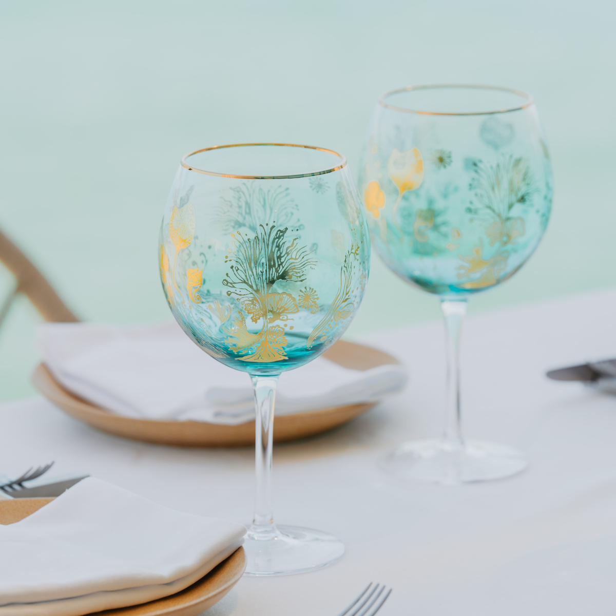 'Ocean Majesty' Balloon Wine Glasses