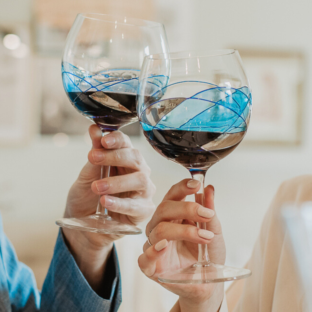 'Nativity' Balloon Wine Glasses