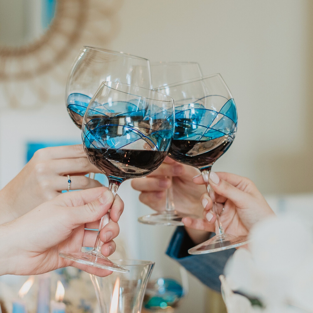 'Nativity' Balloon Wine Glasses