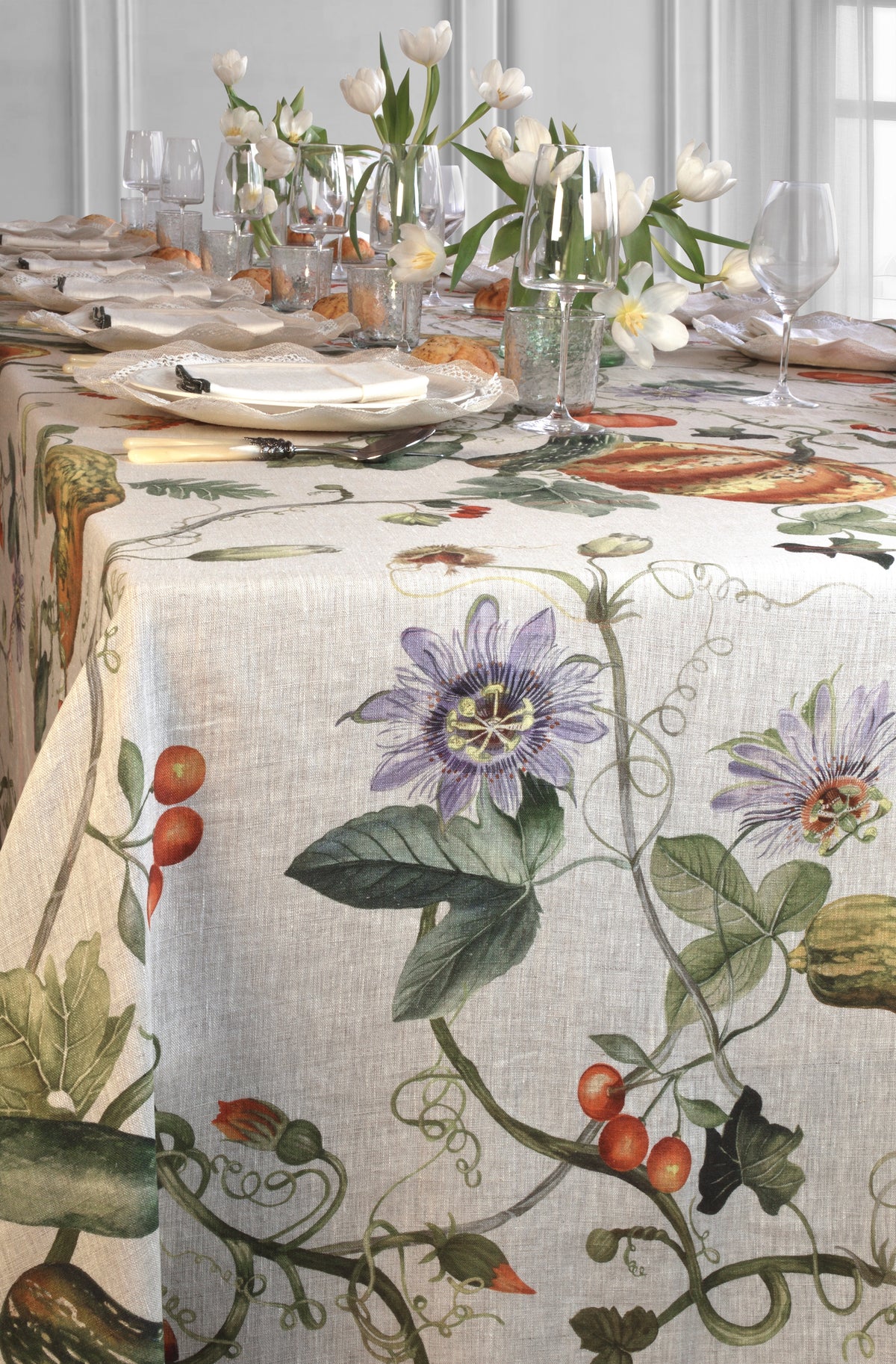 'Burgundy Garden' Tablecloth