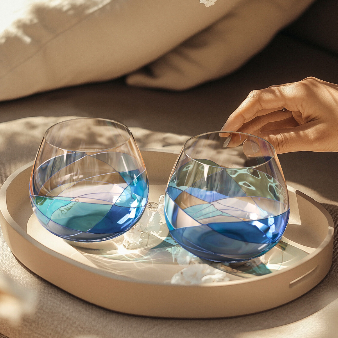'Nativity' Stemless Balloon Wine Glasses