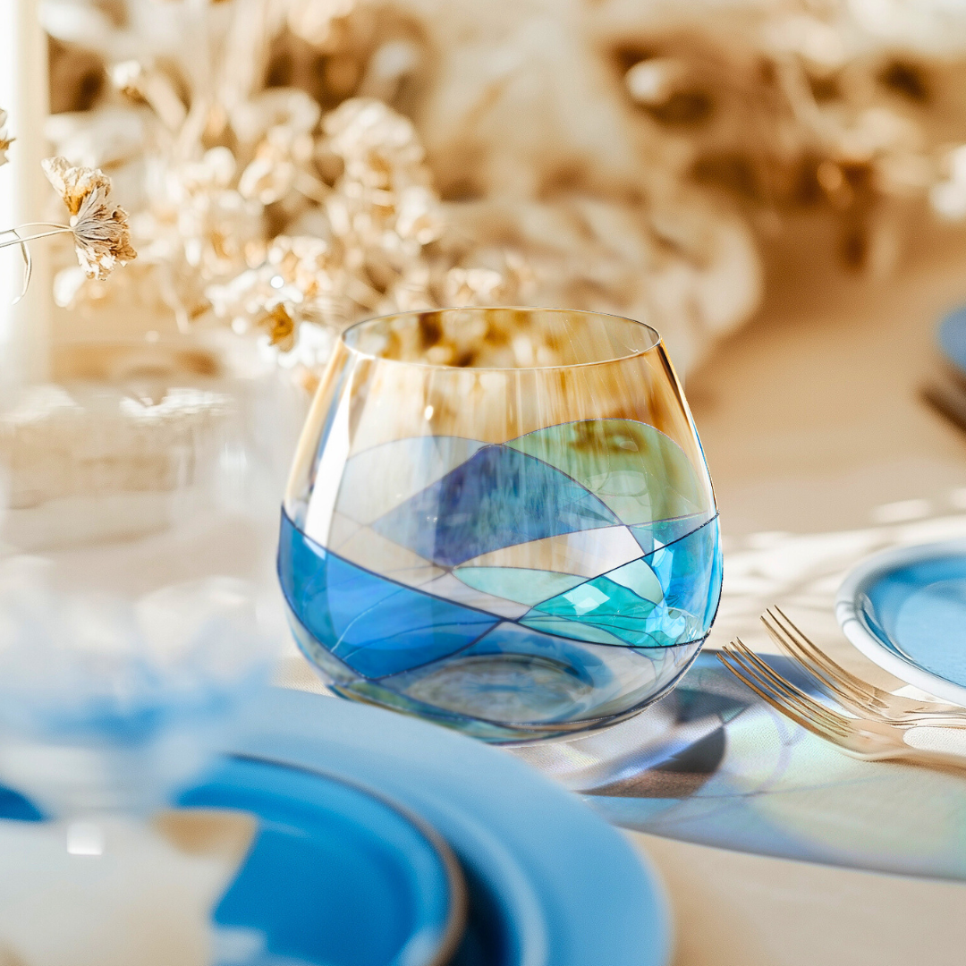 'Nativity' Stemless Balloon Wine Glasses