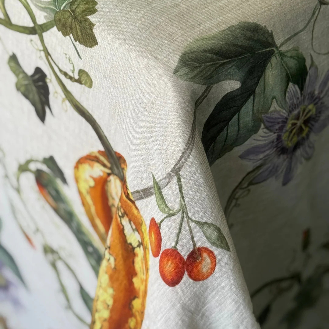 'Burgundy Garden' Tablecloth