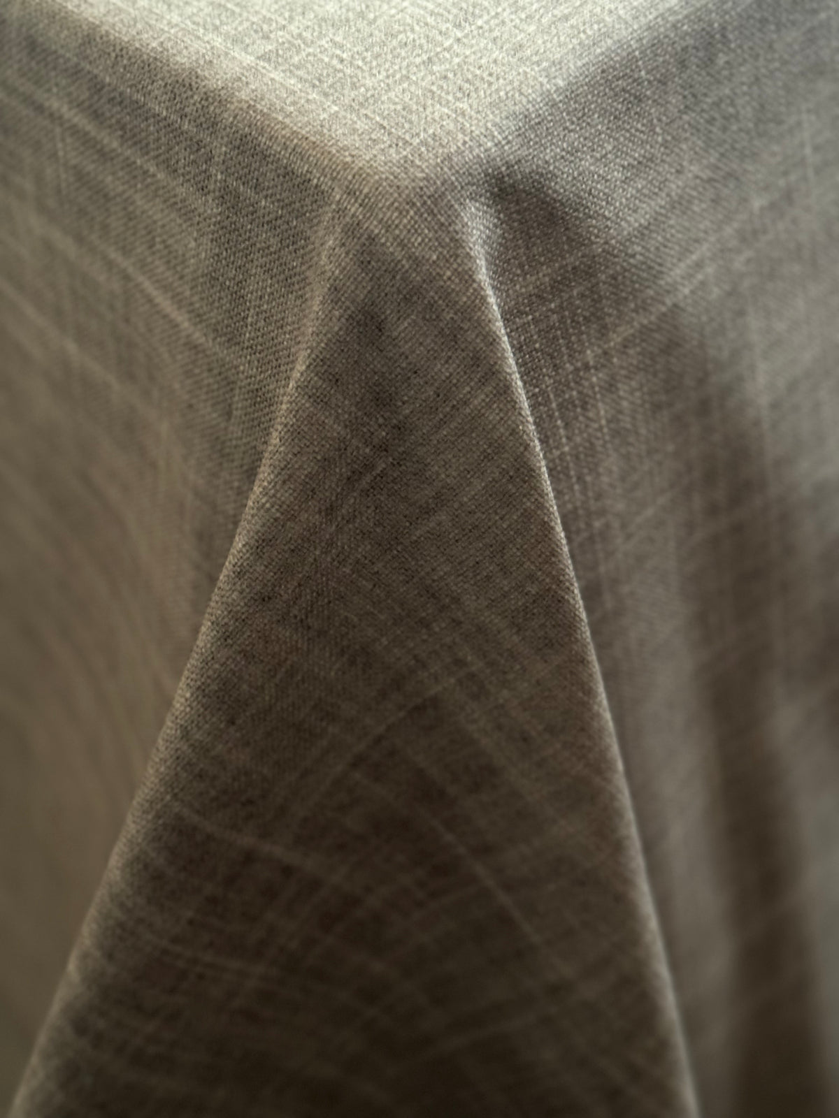 'Linen Stone Grey' Spill-Resistant Tablecloth