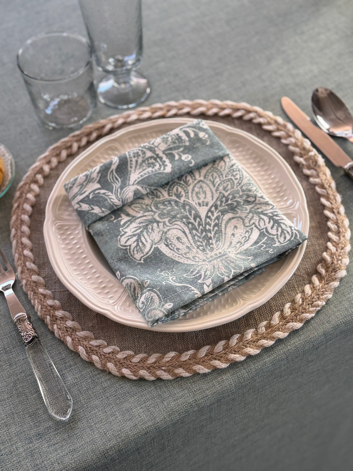 'Kairo Aqua Green' Tablecloth