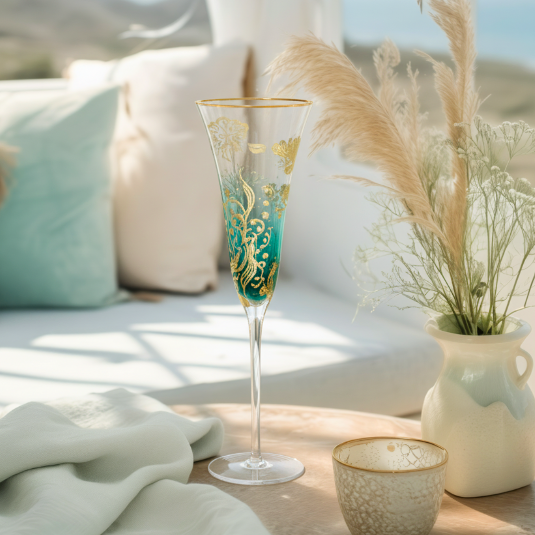 'Ocean Majesty' Champagne Flutes