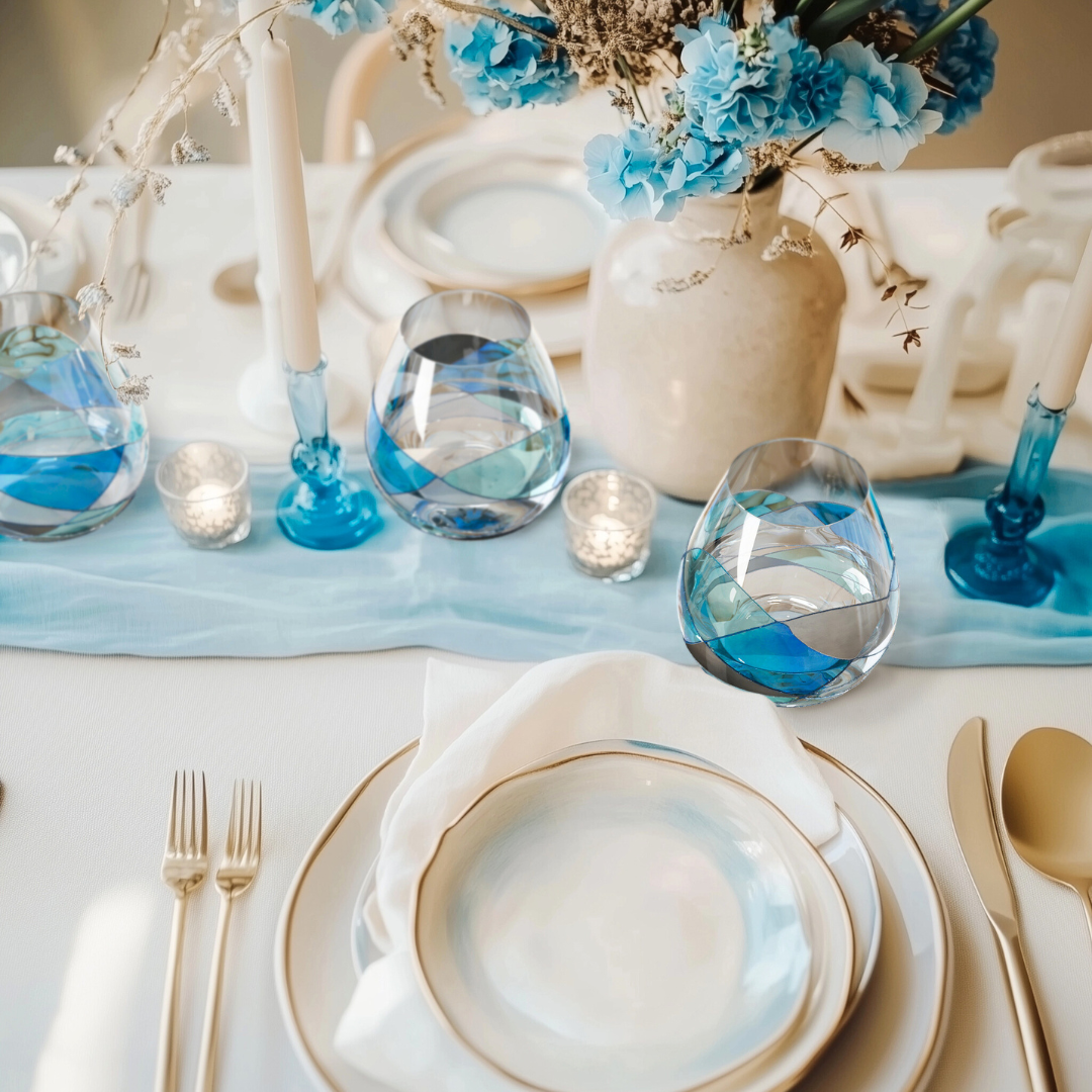 'Nativity' Stemless Goblet Wine Glasses