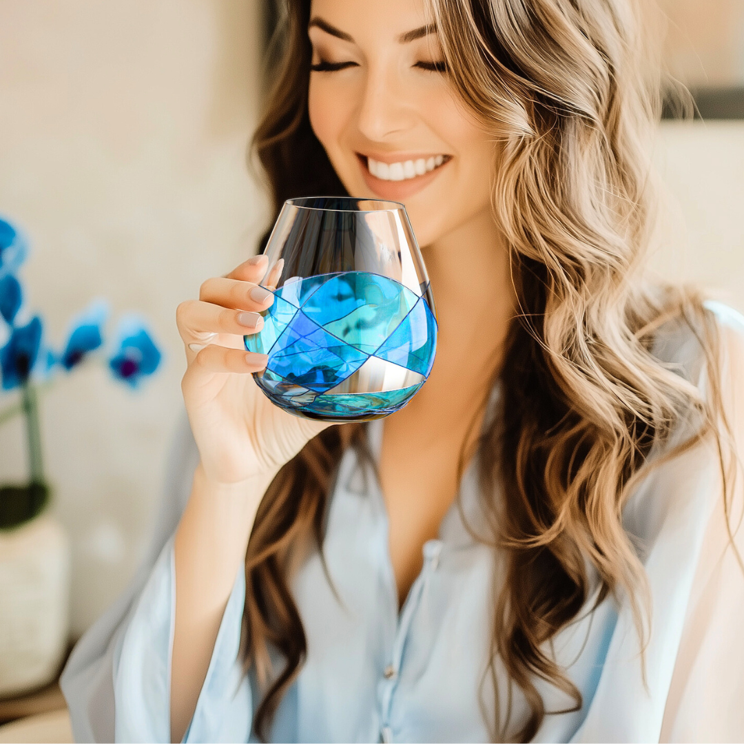 'Nativity' Stemless Goblet Wine Glasses