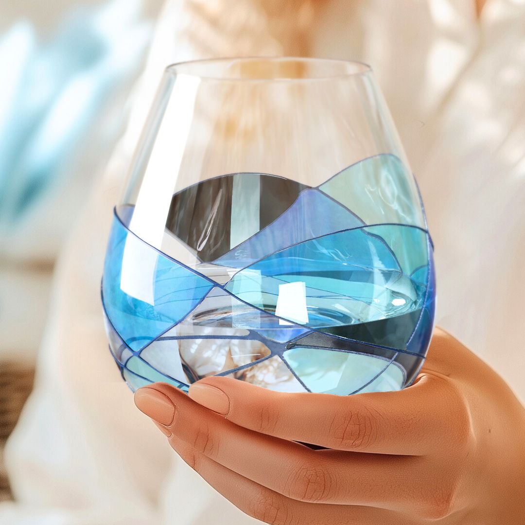 'Nativity' Stemless Goblet Wine Glasses