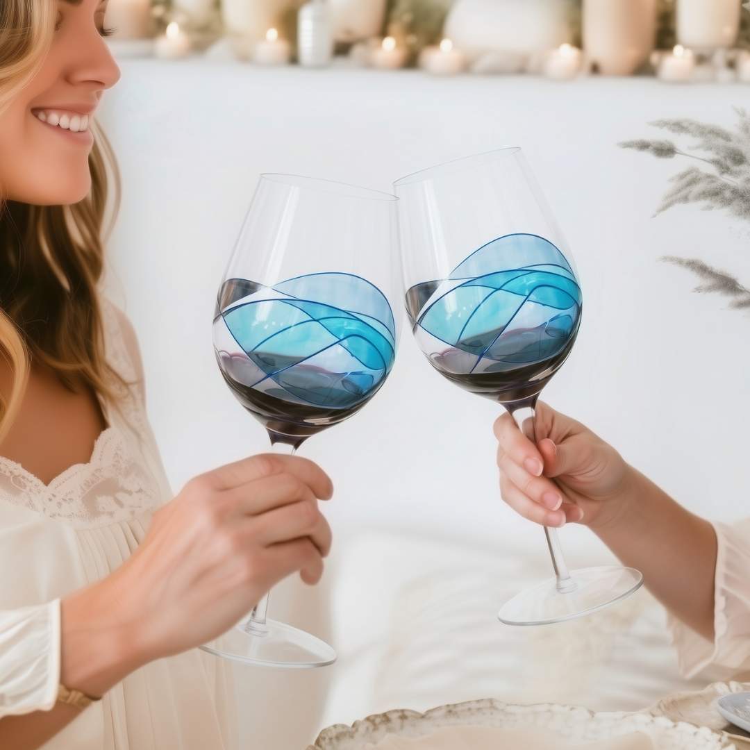 'Nativity' Goblet Wine Glasses