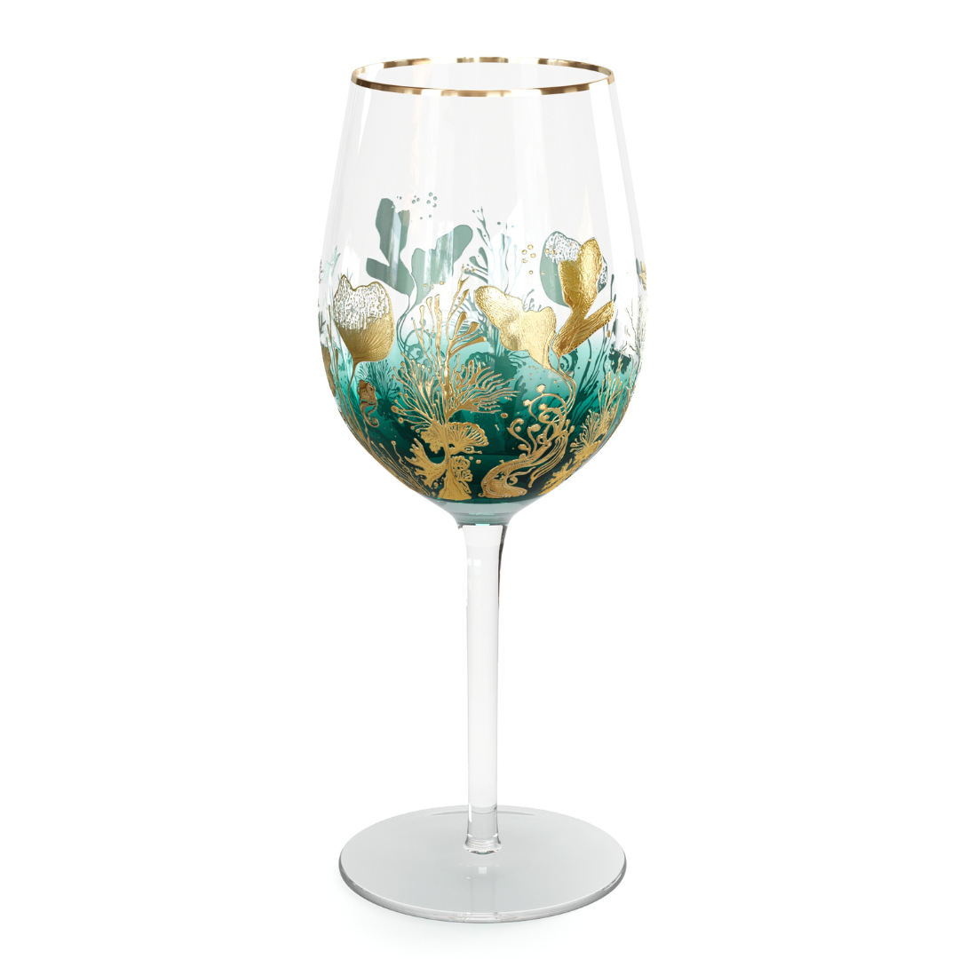 'Ocean Majesty' Goblet Wine Glasses