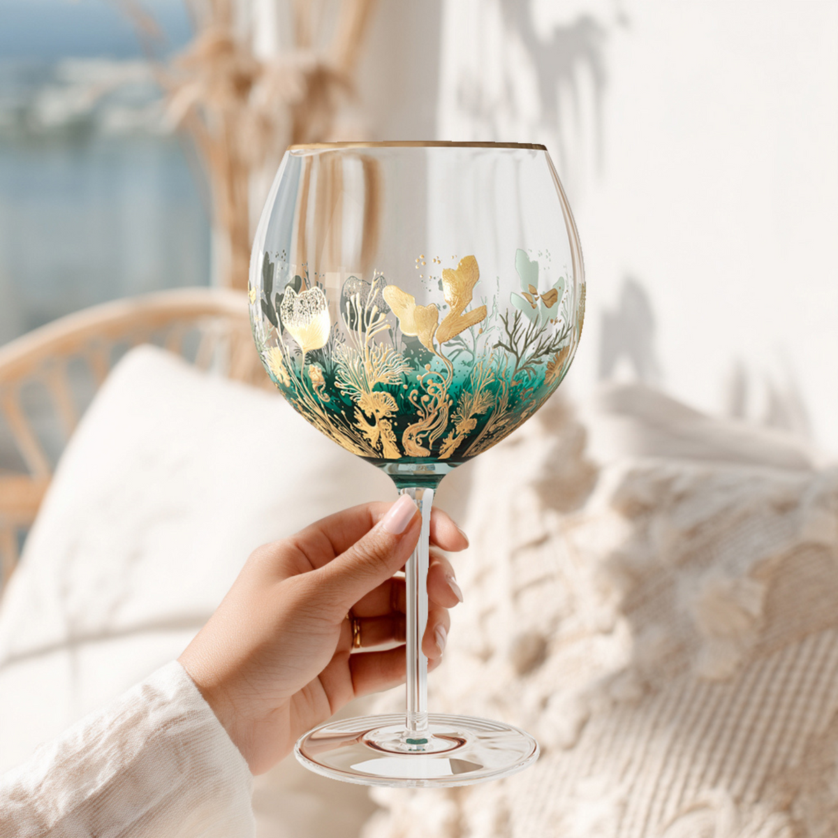'Ocean Majesty' Balloon Wine Glasses