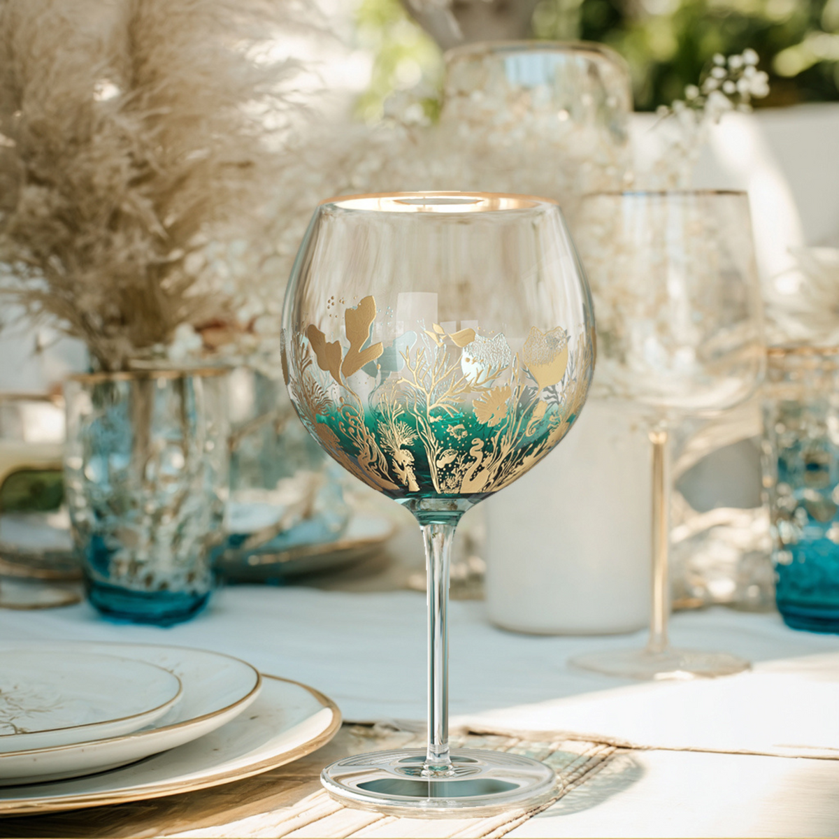 'Ocean Majesty' Balloon Wine Glasses