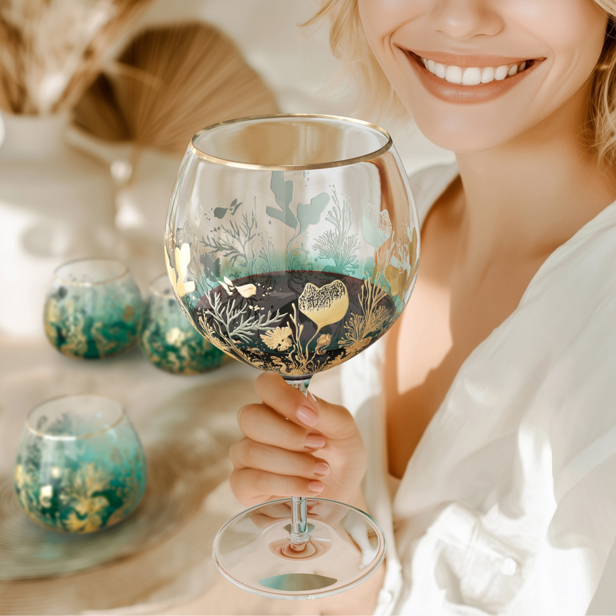 'Ocean Majesty' Balloon Wine Glasses