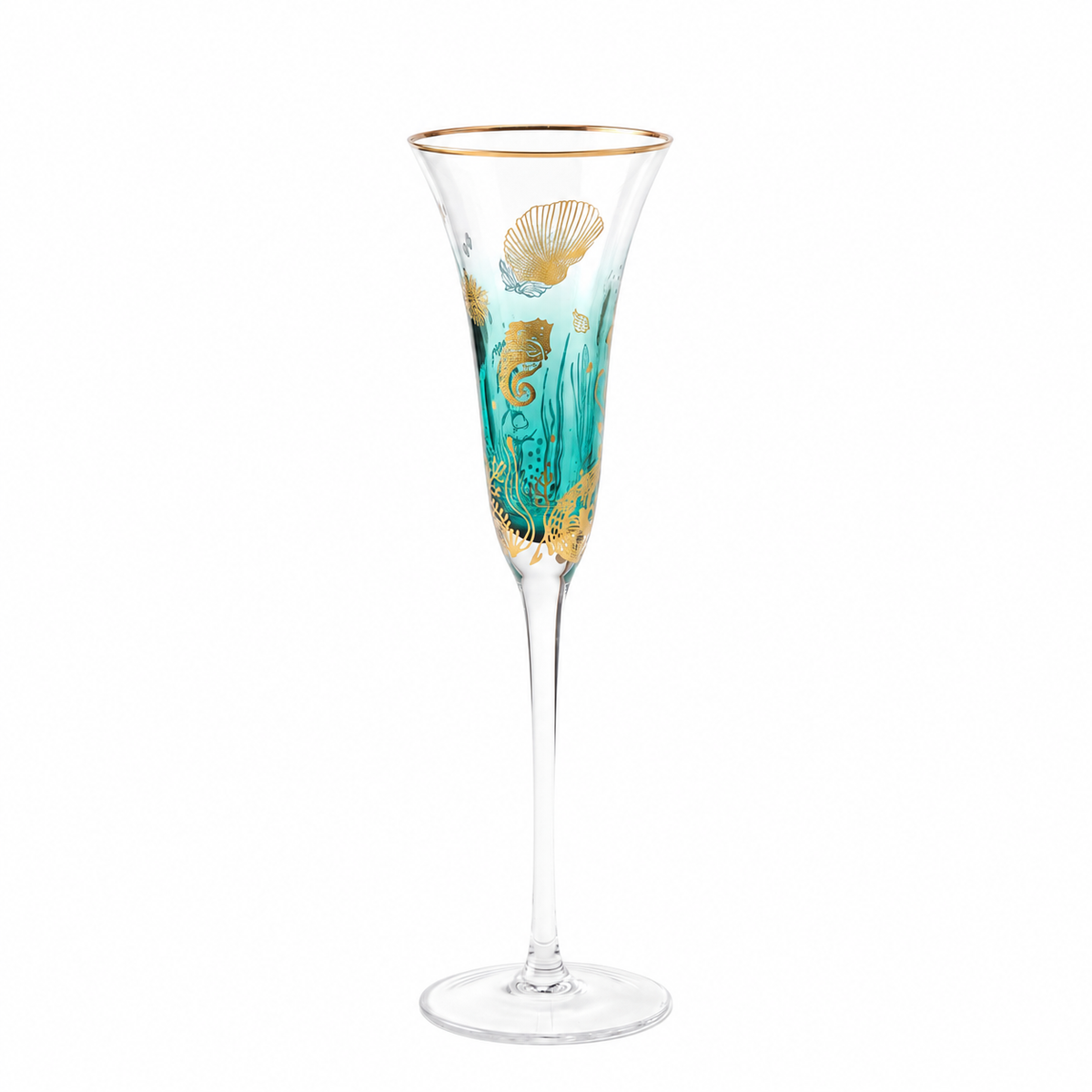 'Ocean Majesty' Champagne Flutes