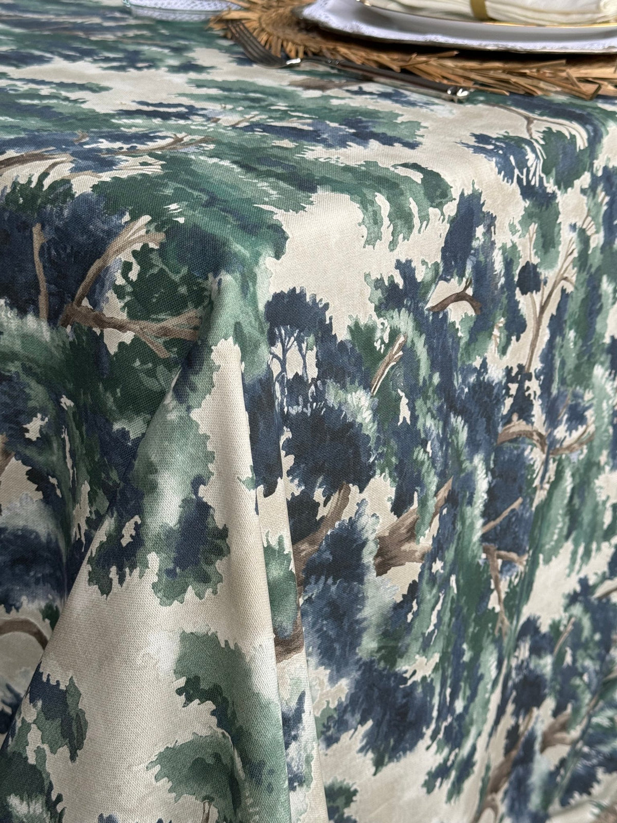'La Forêt Blue' Tablecloth