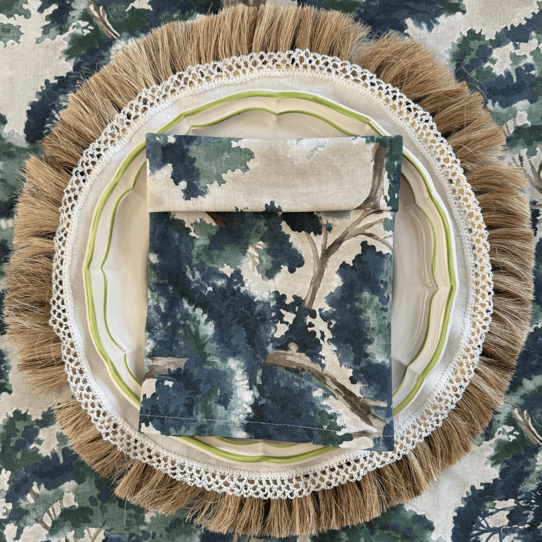 'La Forêt Blue Cotton' Napkin