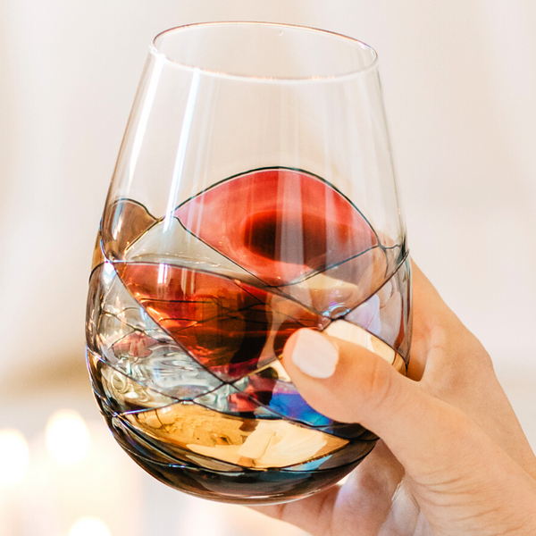Sagrada' Stemless Wine Glasses  Stemless wine glasses, Wine