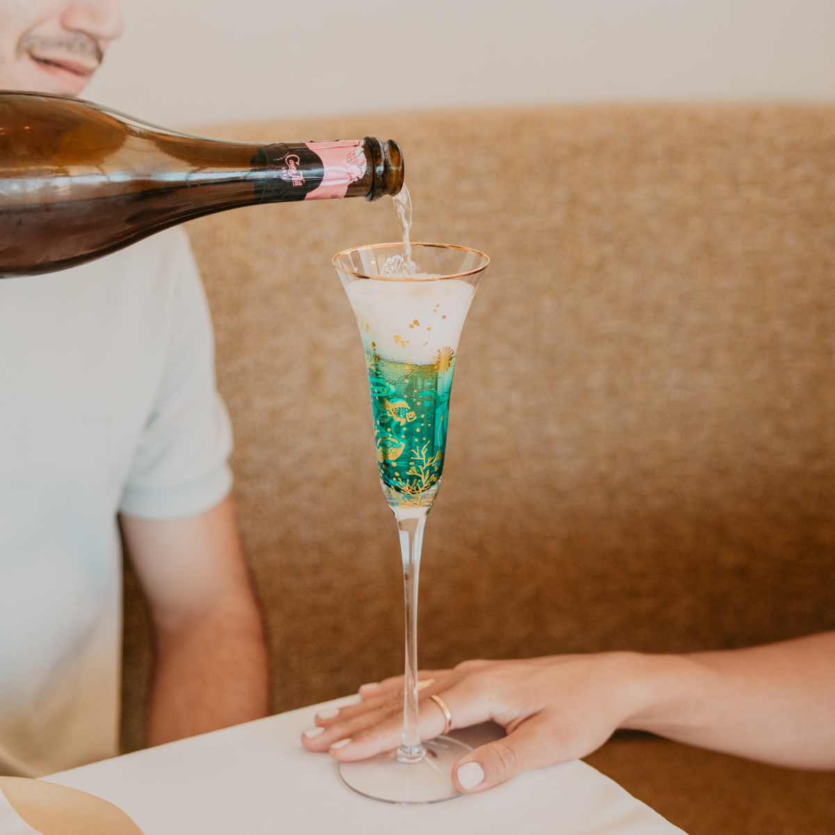 'Ocean Majesty' Champagne Flutes