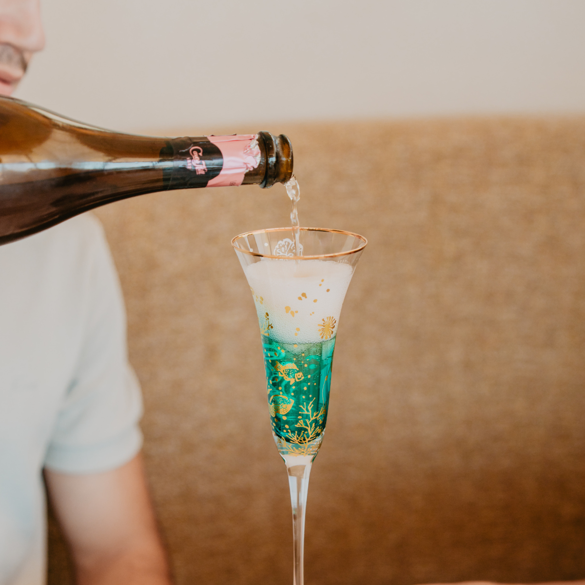'Ocean Majesty' Champagne Flutes