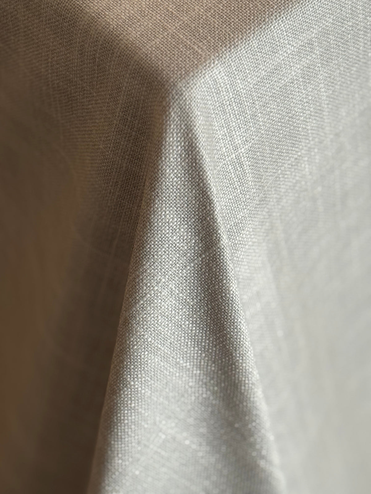 'Light grey linen' Spill-Resistant Tablecloth