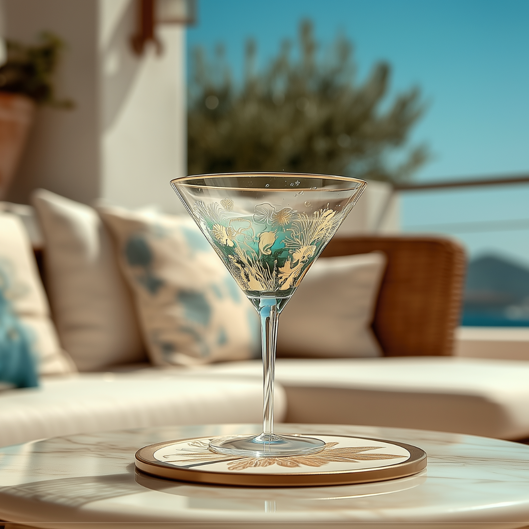 'Ocean Majesty' Martini Glasses