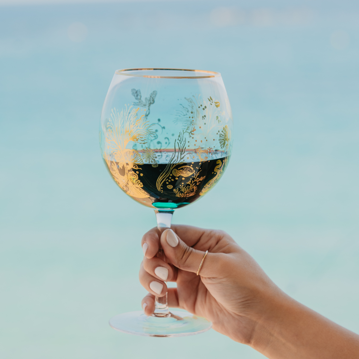 'Ocean Majesty' Balloon Wine Glasses