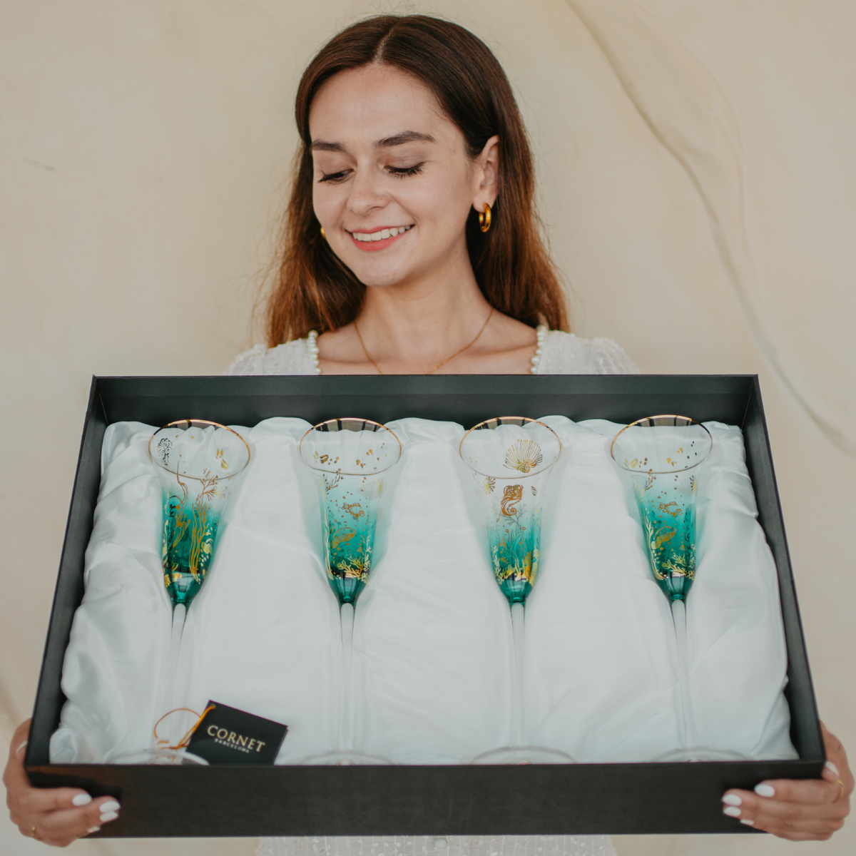 'Ocean Majesty' Champagne Flutes