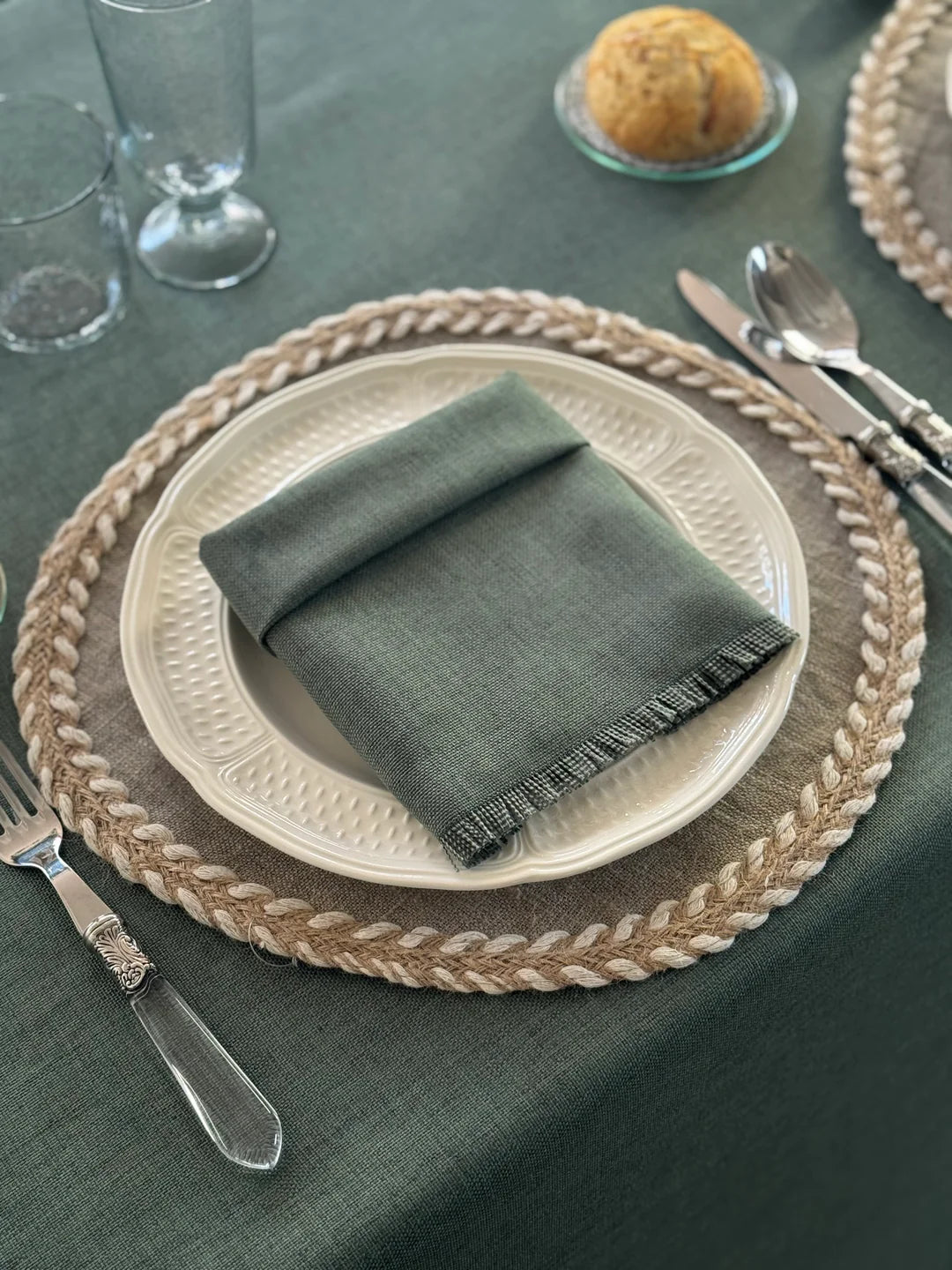 'Kairo Midnight Green' Tablecloth