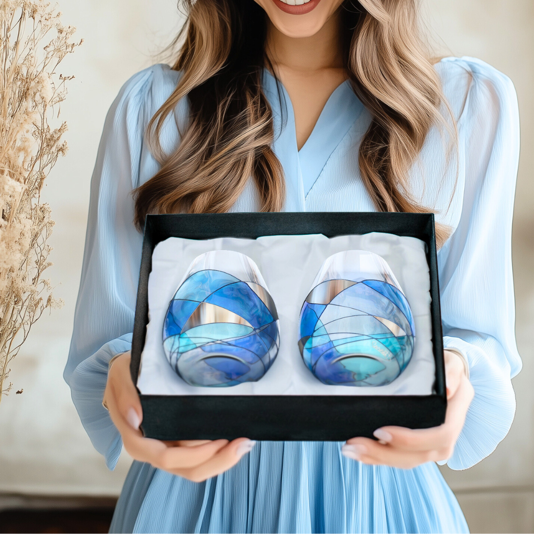 'Nativity' Stemless Goblet Wine Glasses