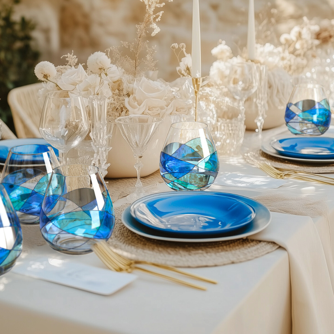'Nativity' Stemless Goblet Wine Glasses