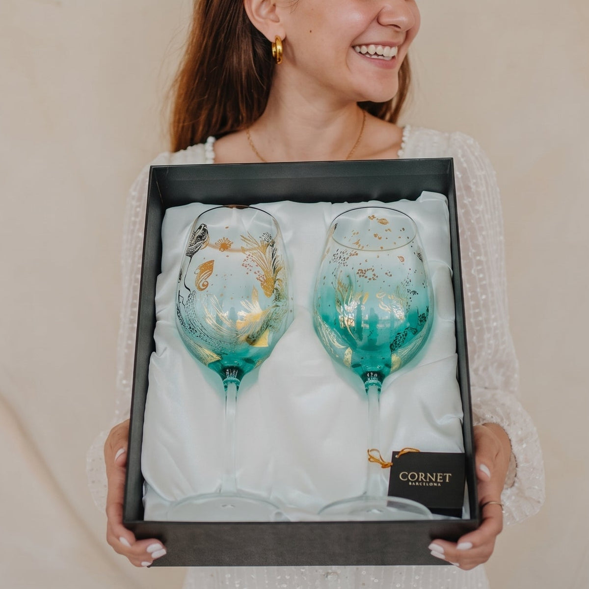 'Ocean Majesty' Goblet Wine Glasses
