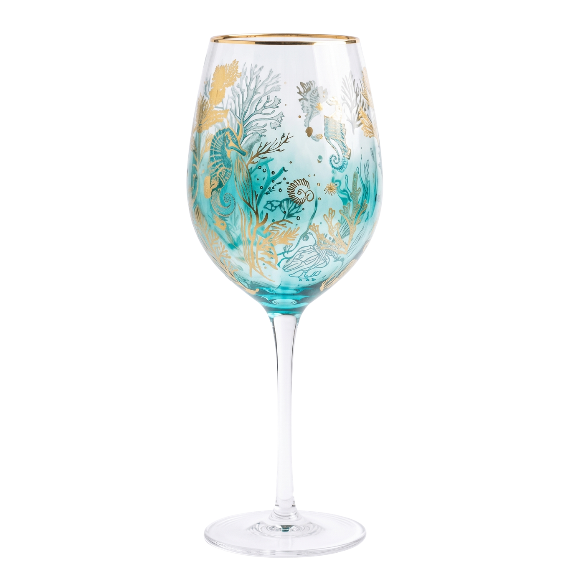 'Ocean Majesty' Goblet Wine Glasses