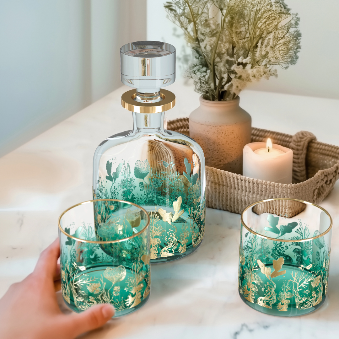 'Ocean Majesty' Whiskey Glasses