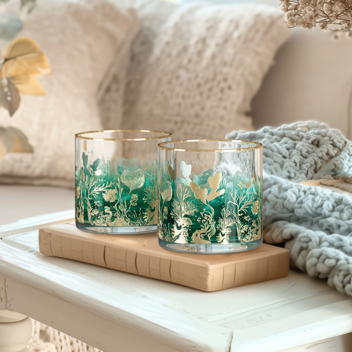'Ocean Majesty' Whiskey Glasses