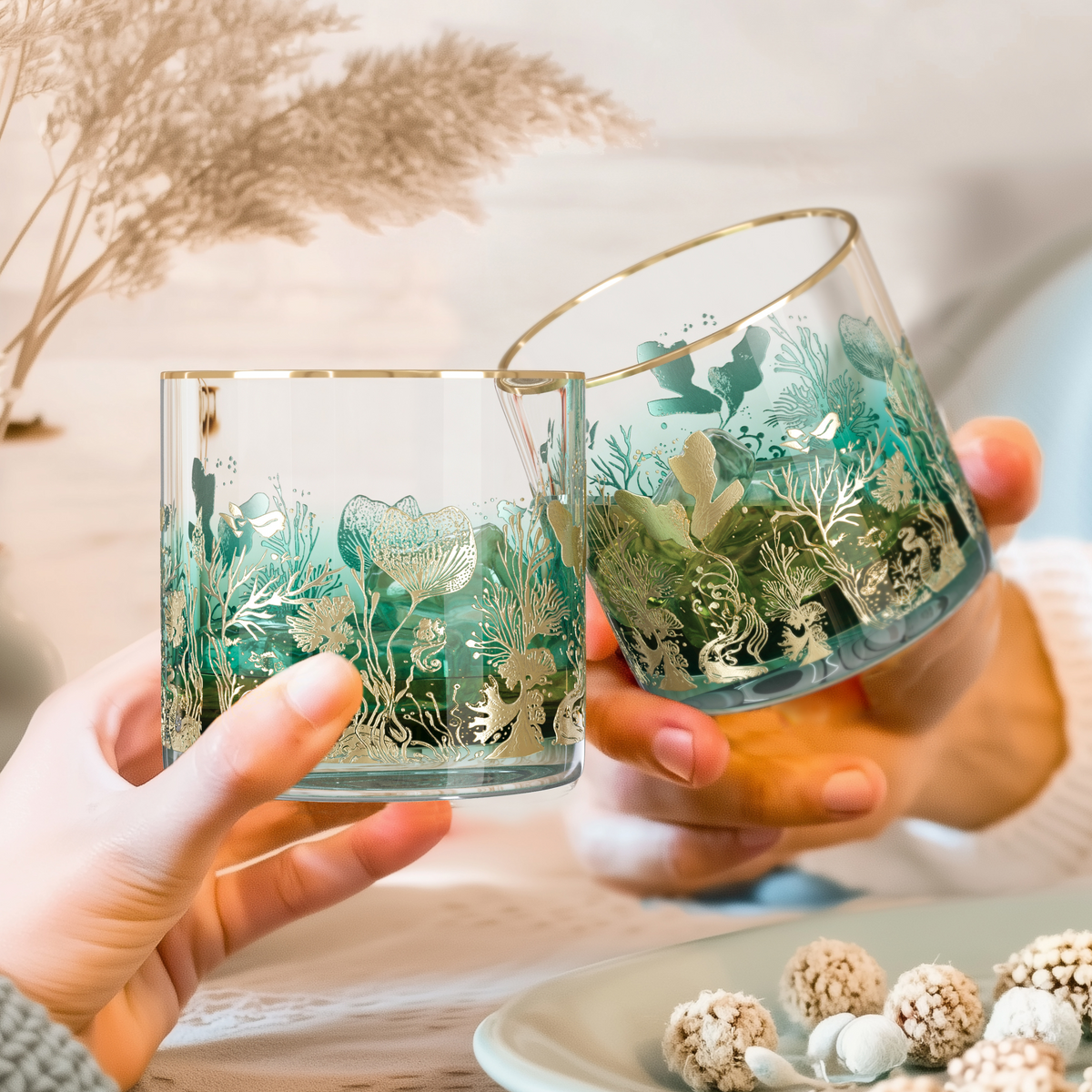 'Ocean Majesty' Whiskey Glasses
