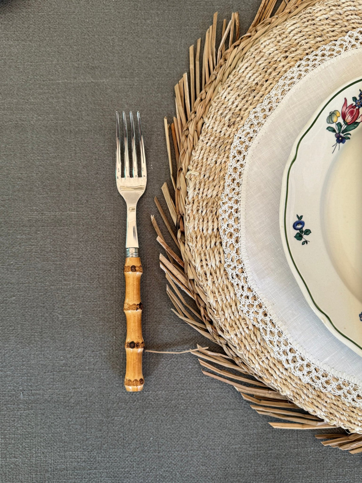 'Linen Stone Grey' Spill-Resistant Tablecloth