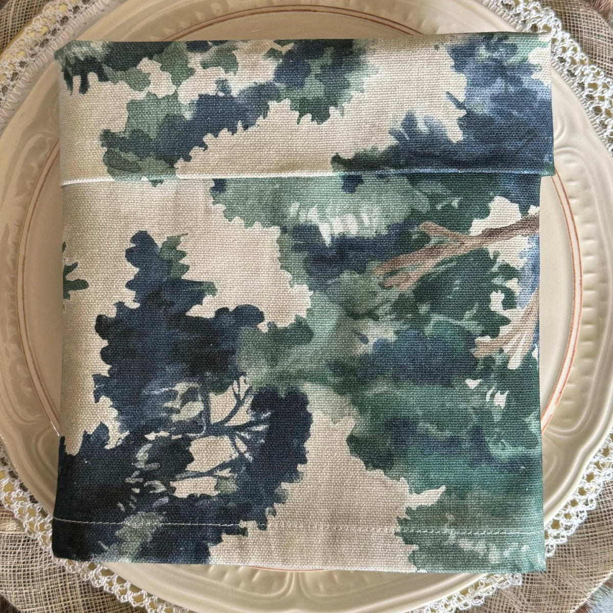'La Forêt Blue Cotton' Napkin