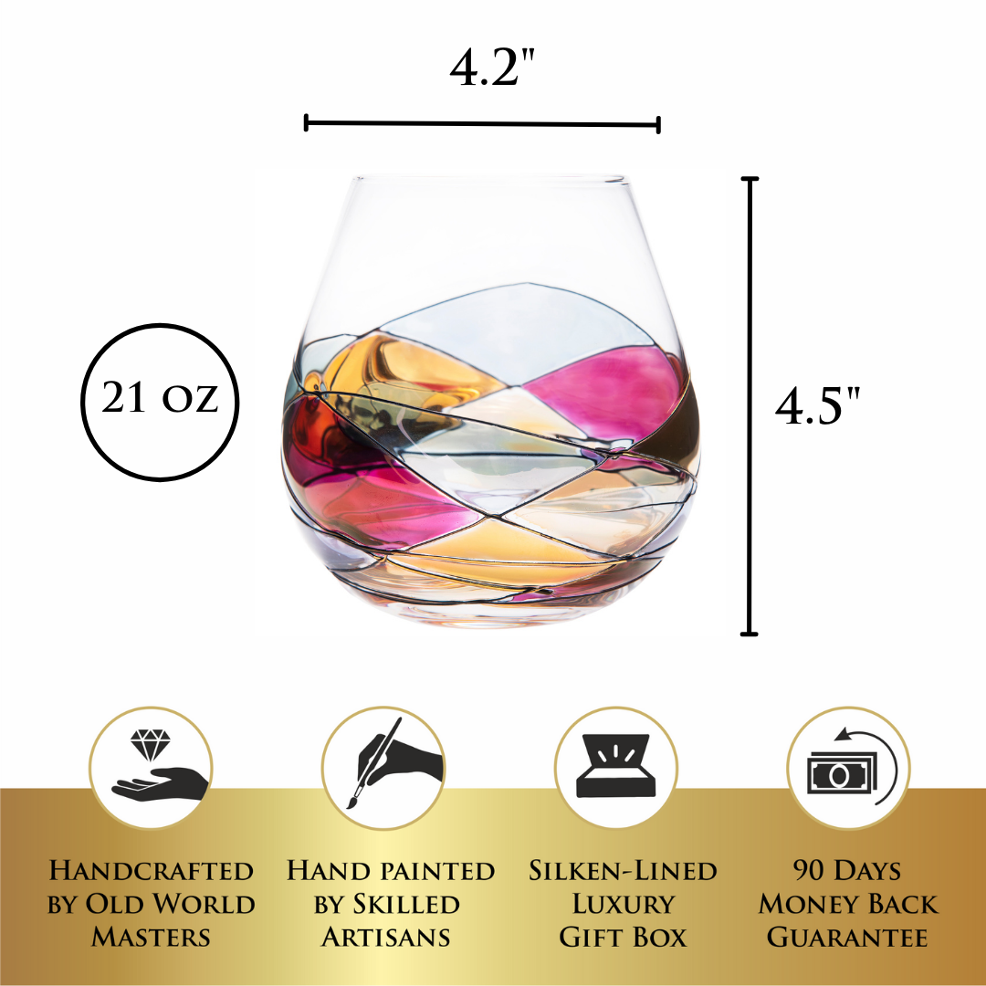 Cornet Barcelona - 'Sagrada' Stemless Wine Glasses Goblet