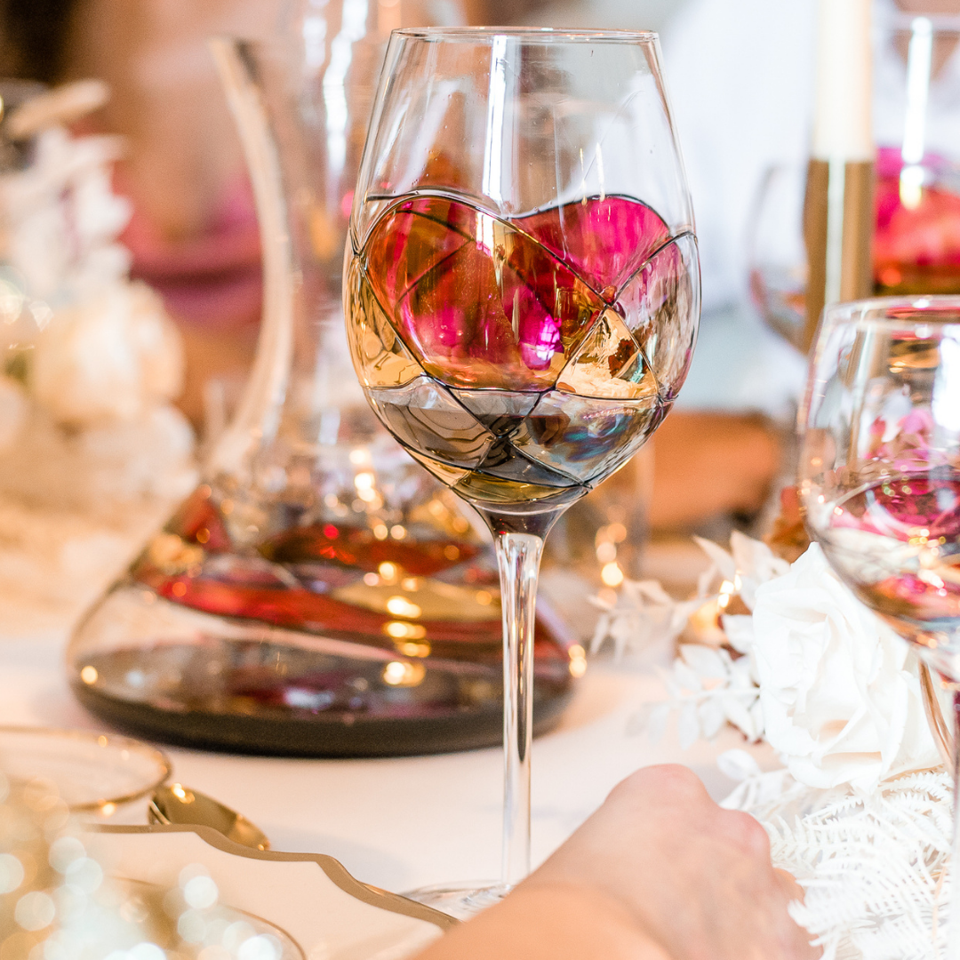 Crystal goblet best sale wine glasses