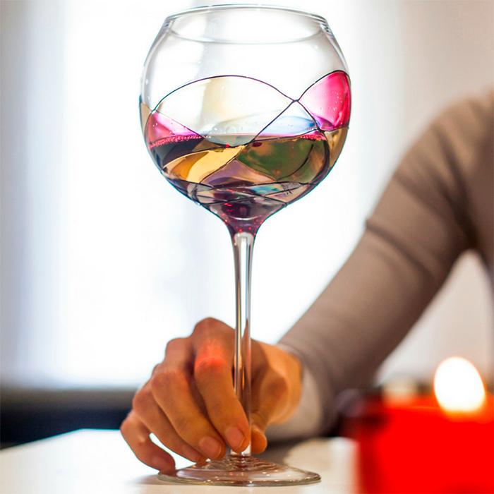 CORNET Barcelona Sagrada Hand-painted Martini Glasses Set of 